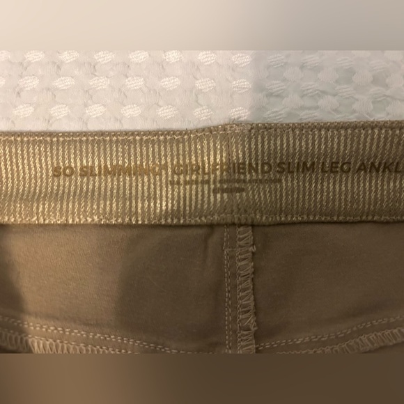 Chico’s sz 2-4 So Slimming Girlfriend Ankle gold coated jeans size 0R Chico’s sz - Picture 10 of 14